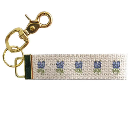 Texas Bluebonnet Canvas Keychain
