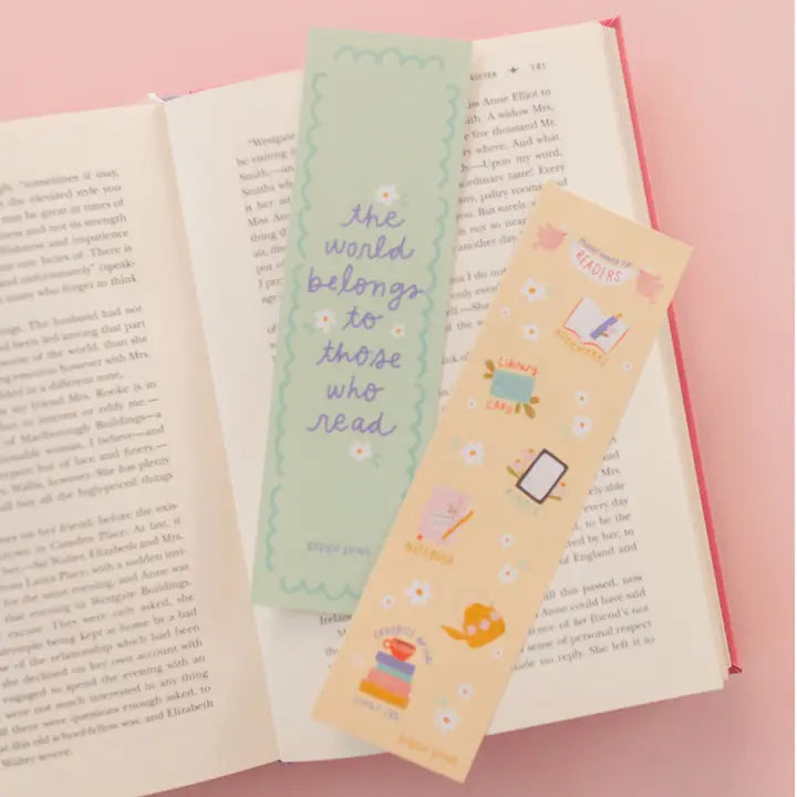 Pippi Post The World Belongs to Those Who Read Bookmark Set