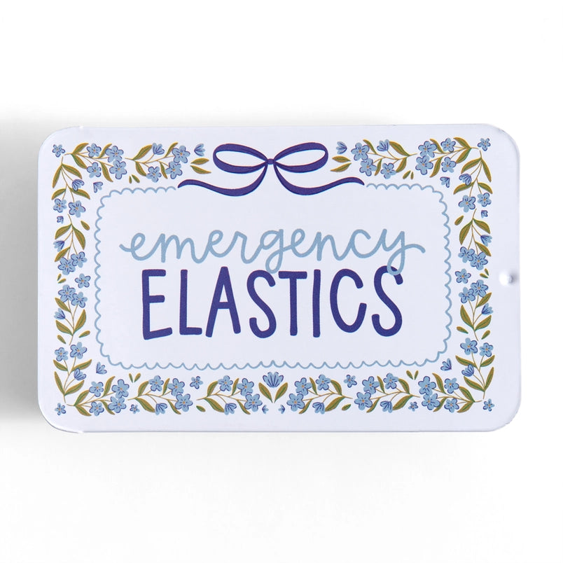 Emergency Elastics Travel Tin with 20 Hair Ties