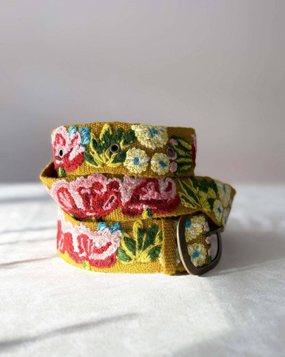 Jenny Krauss Giverny Embroidered Wool Belt