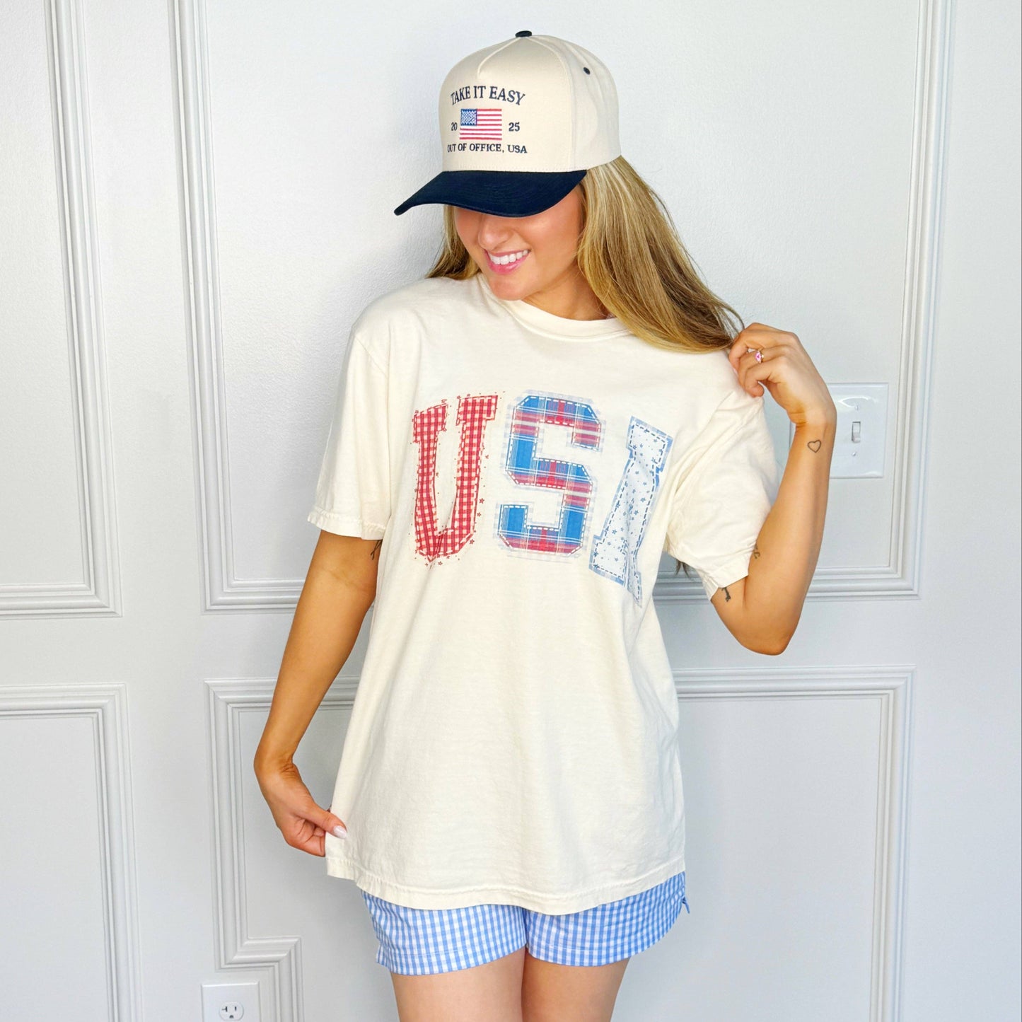 Poppy and Pine USA Patchwork Tee