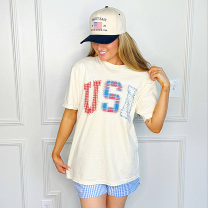 Poppy and Pine USA Patchwork Tee
