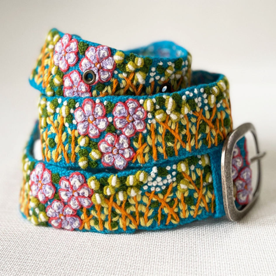 Jenny Krauss Windswept Embroidered Wool Belt