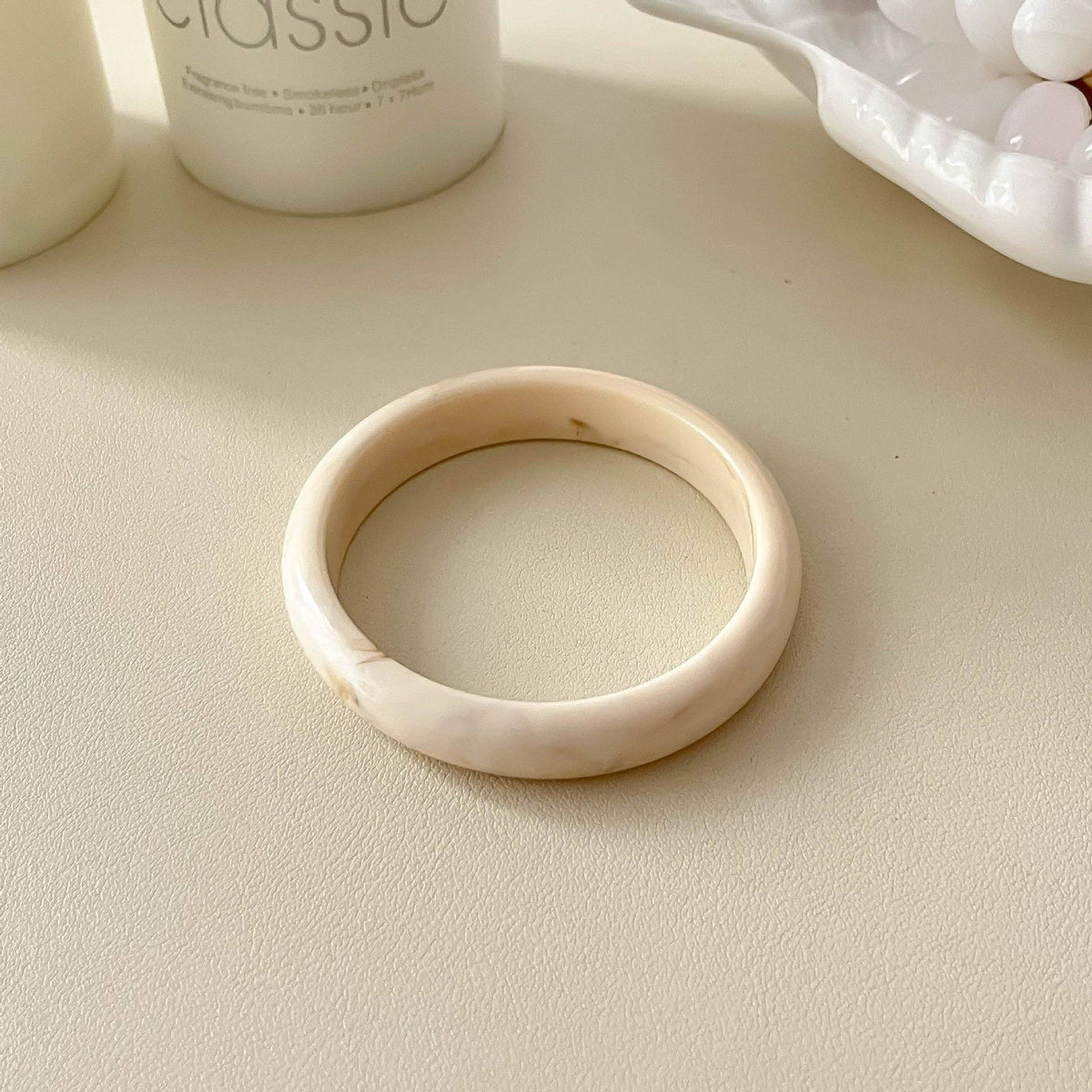 Trendy Geometric Resin Stackable Bangle Bracelet MK2PPPO6W6JBR129