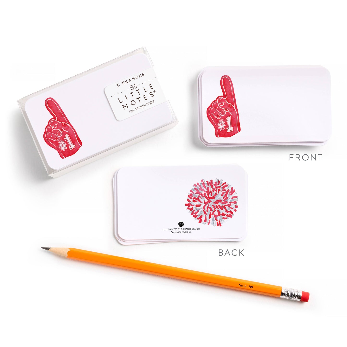 #1 Foam Finger Little Notes | Game Day Mini Notecards