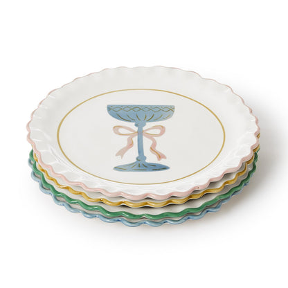 Cheers! Hand-Painted Tidbit Plates