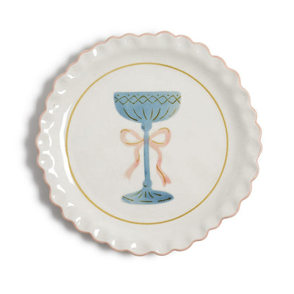 Cheers! Hand-Painted Tidbit Plates