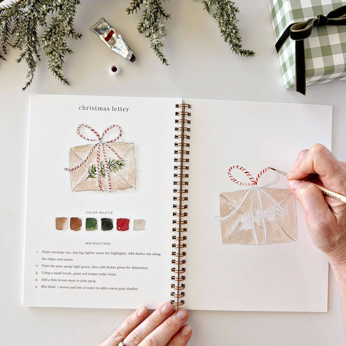 Emily Lex Classic Christmas Watercolor Workbook