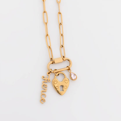 Paperclip Carabiner Charm Necklace