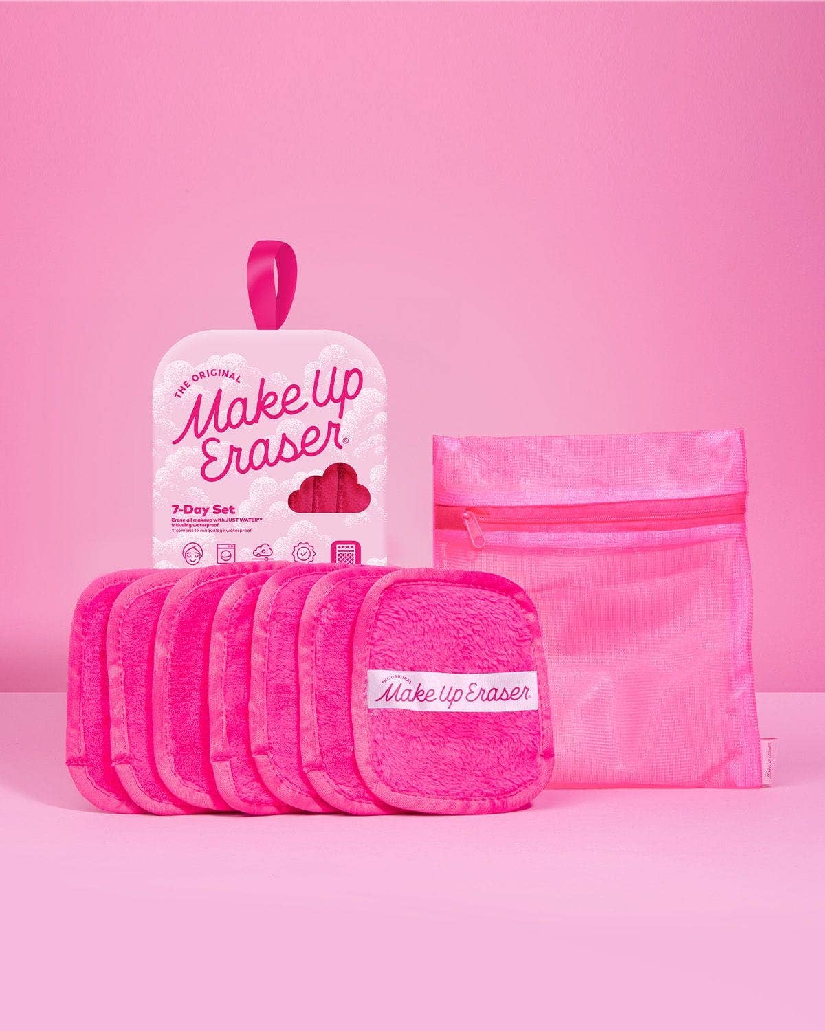 Pink 7-Day MakeUp Eraser Set