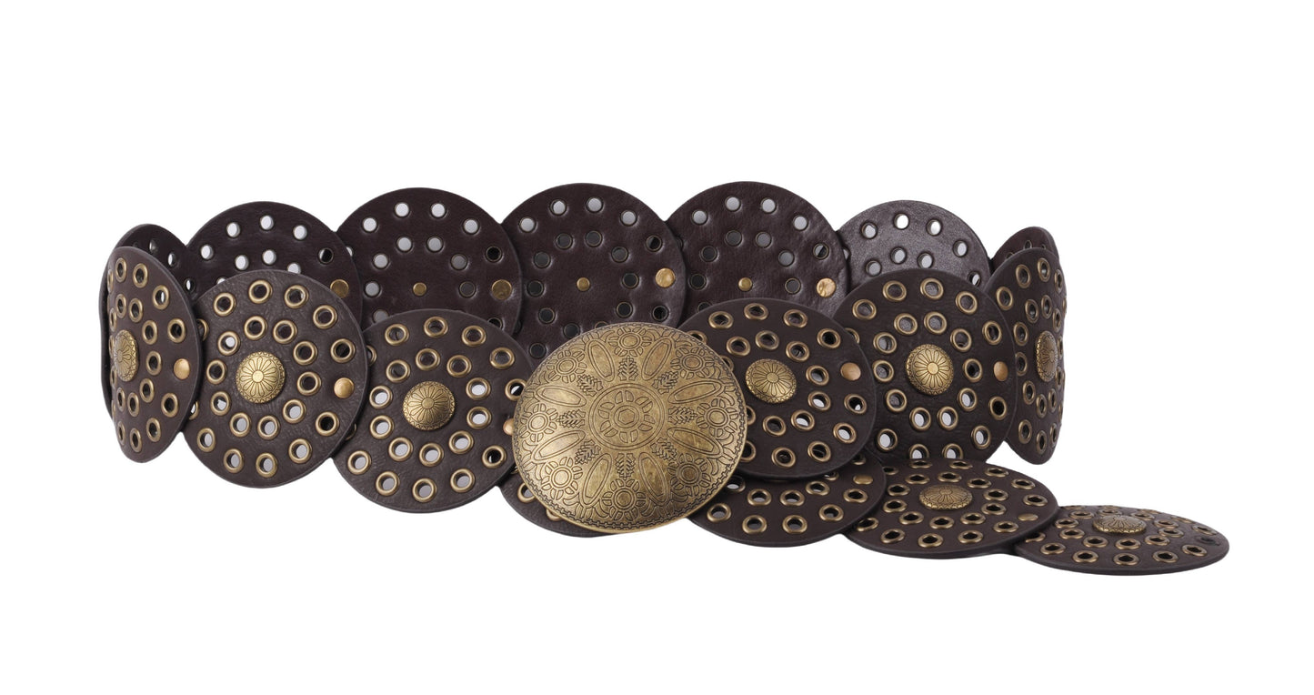 Wide Western Disc Belt with Grommets