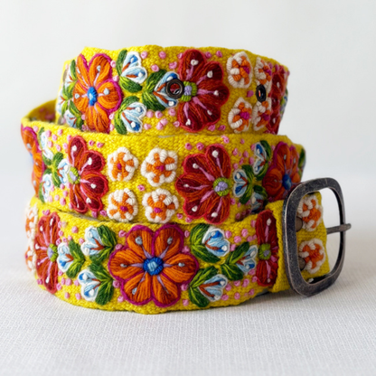 Jenny Krauss Golden Delicious Embroidered Wool Belt
