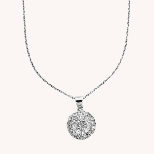 Antique Crystal Silver Necklace