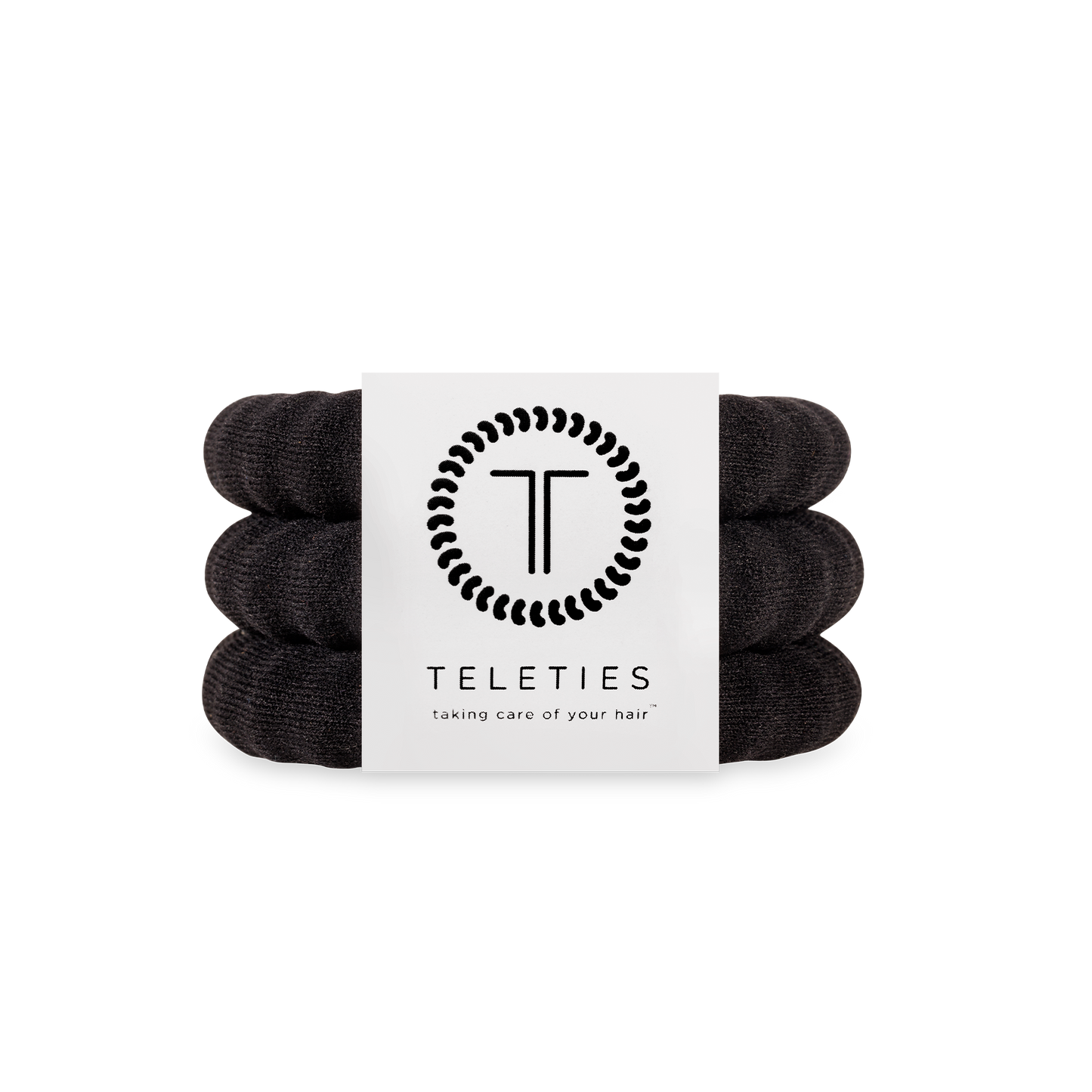 Teleties Nylon Hair Ties | Large | Jet Black