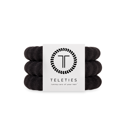Teleties Nylon Hair Ties | Large | Jet Black