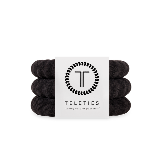 Teleties Nylon Hair Ties | Large | Jet Black