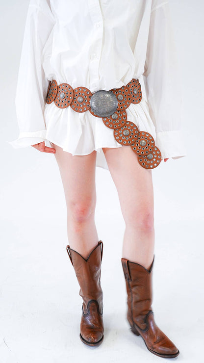 Wide Western Disc Belt with Grommets