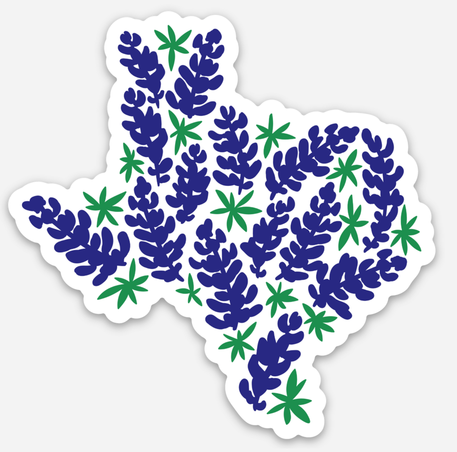 Texas State Bluebonnet Sticker