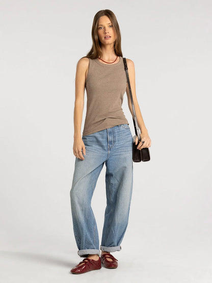 Edlin Tank Heathered Ash Brown
