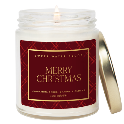 Merry Christmas 9 oz Soy Candle - Christmas Decor