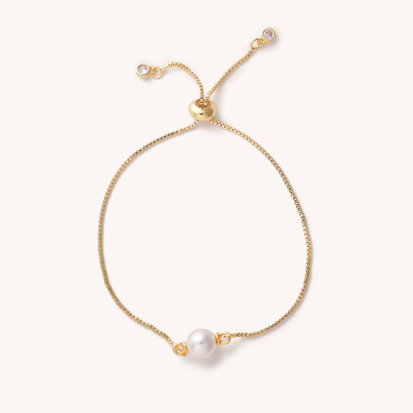 Nikki Smith Presley Golden Pearl Slider Bracelet