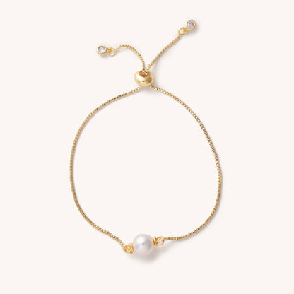 Nikki Smith Presley Golden Pearl Slider Bracelet