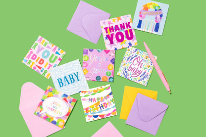 Taylor Elliott Gift Enclosure Card - "Happy Birthday" - Balloons