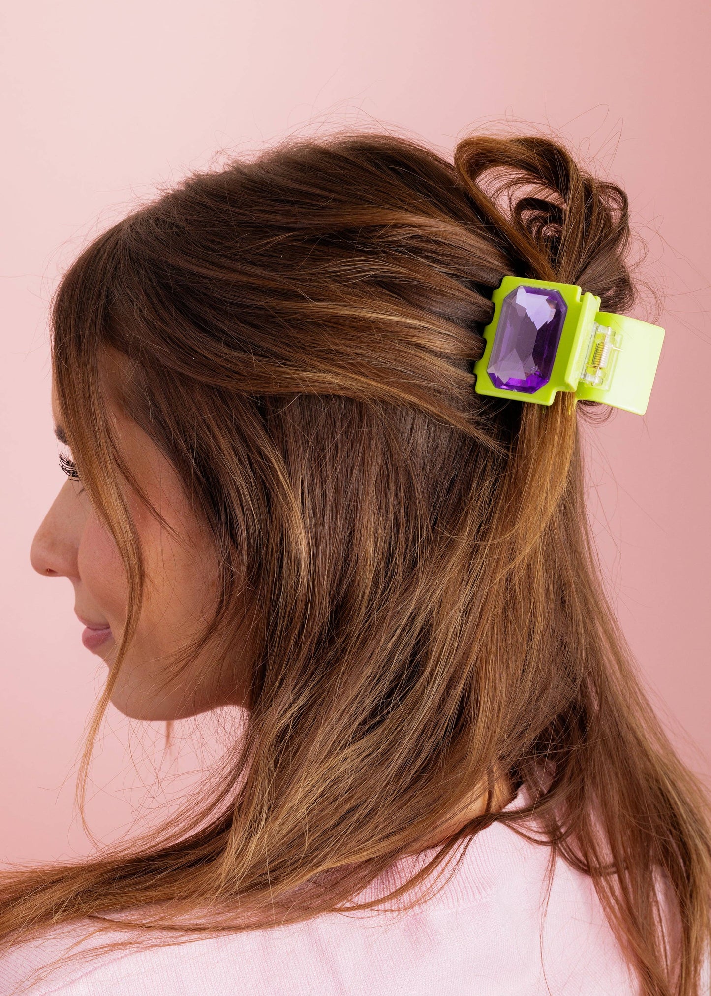 Taylor Elliott Green and Purple Claw Hair Clip