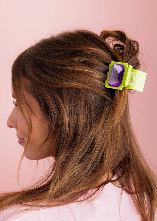 Taylor Elliott Green and Purple Claw Hair Clip