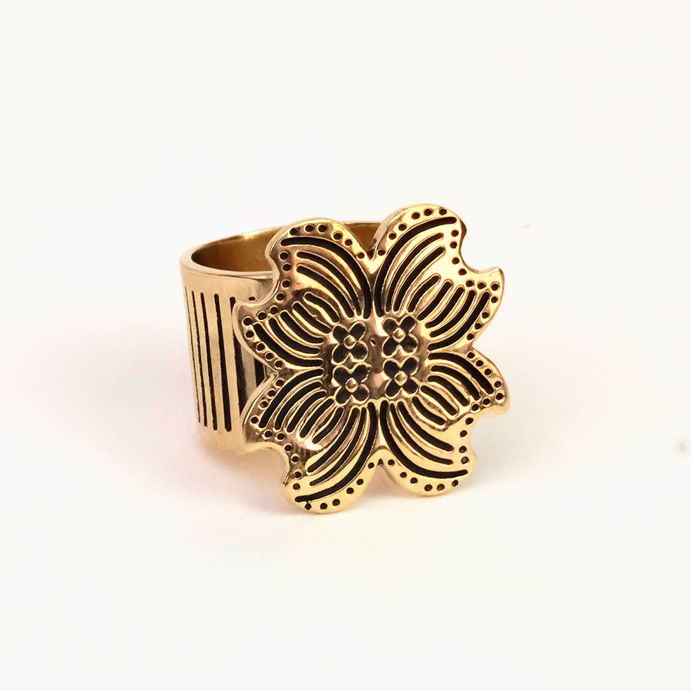 Handker Amy Brass Bandana Slide Ring