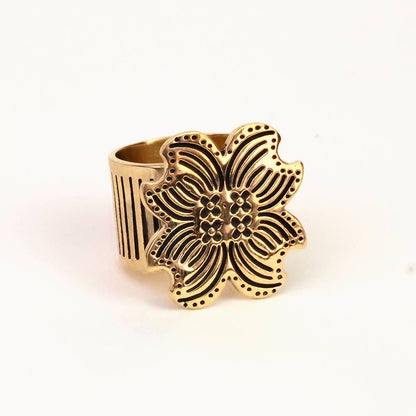 Handker Amy Brass Bandana Slide Ring