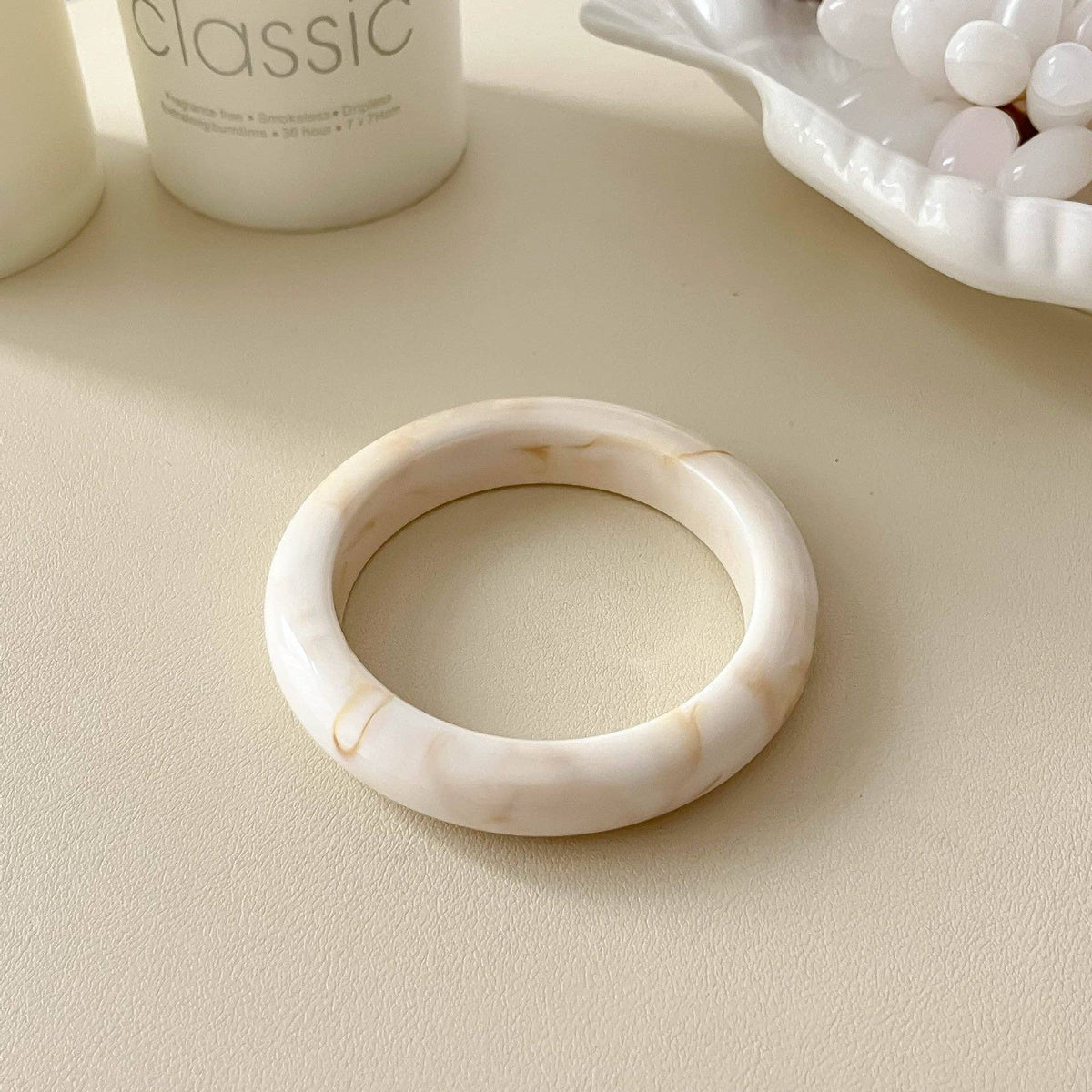 Trendy Geometric Resin Stackable Bangle Bracelet MK2PPPO6W6JBR129