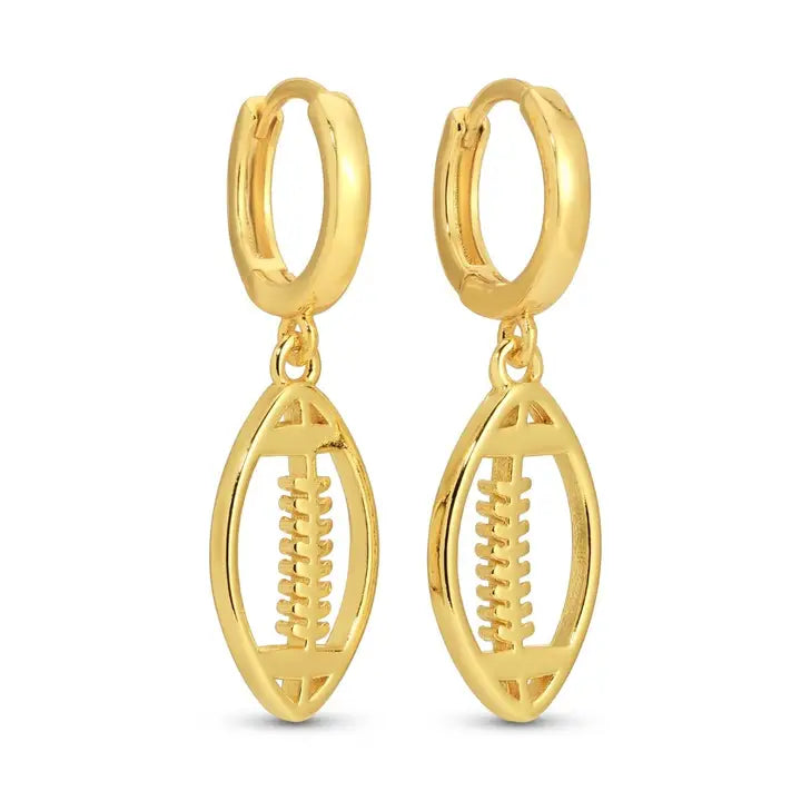 Football Huggie Earrings