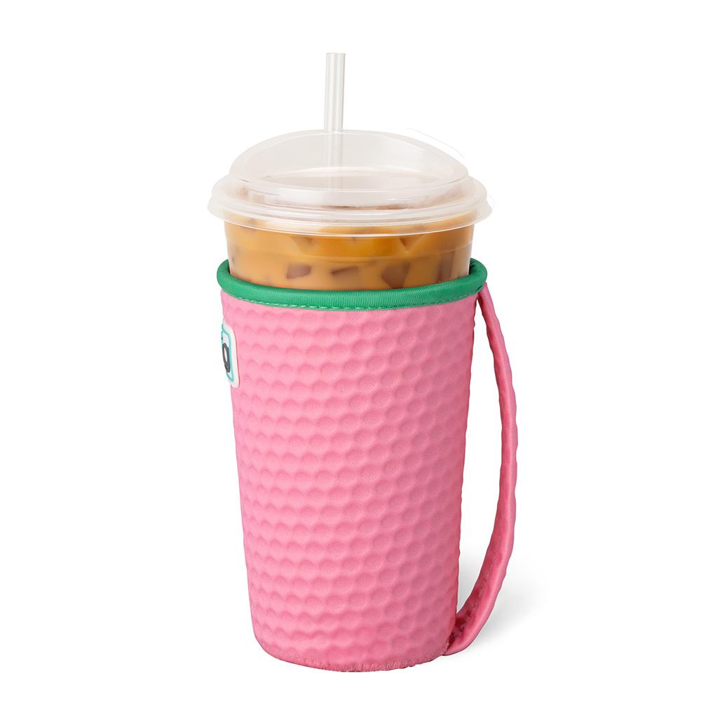 Pink Golf Ball Iced Cup Coolie (Medium)