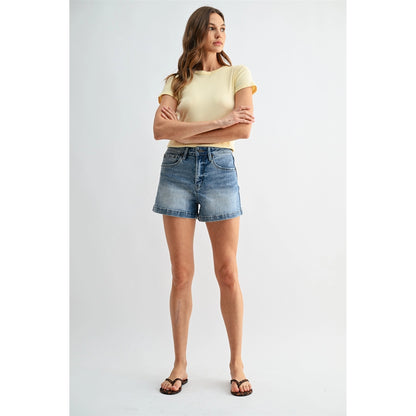 High Rise Shorts Trouser Hem
