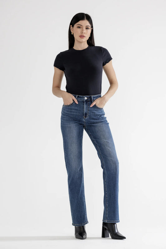 High Rise Straight Leg Jeans