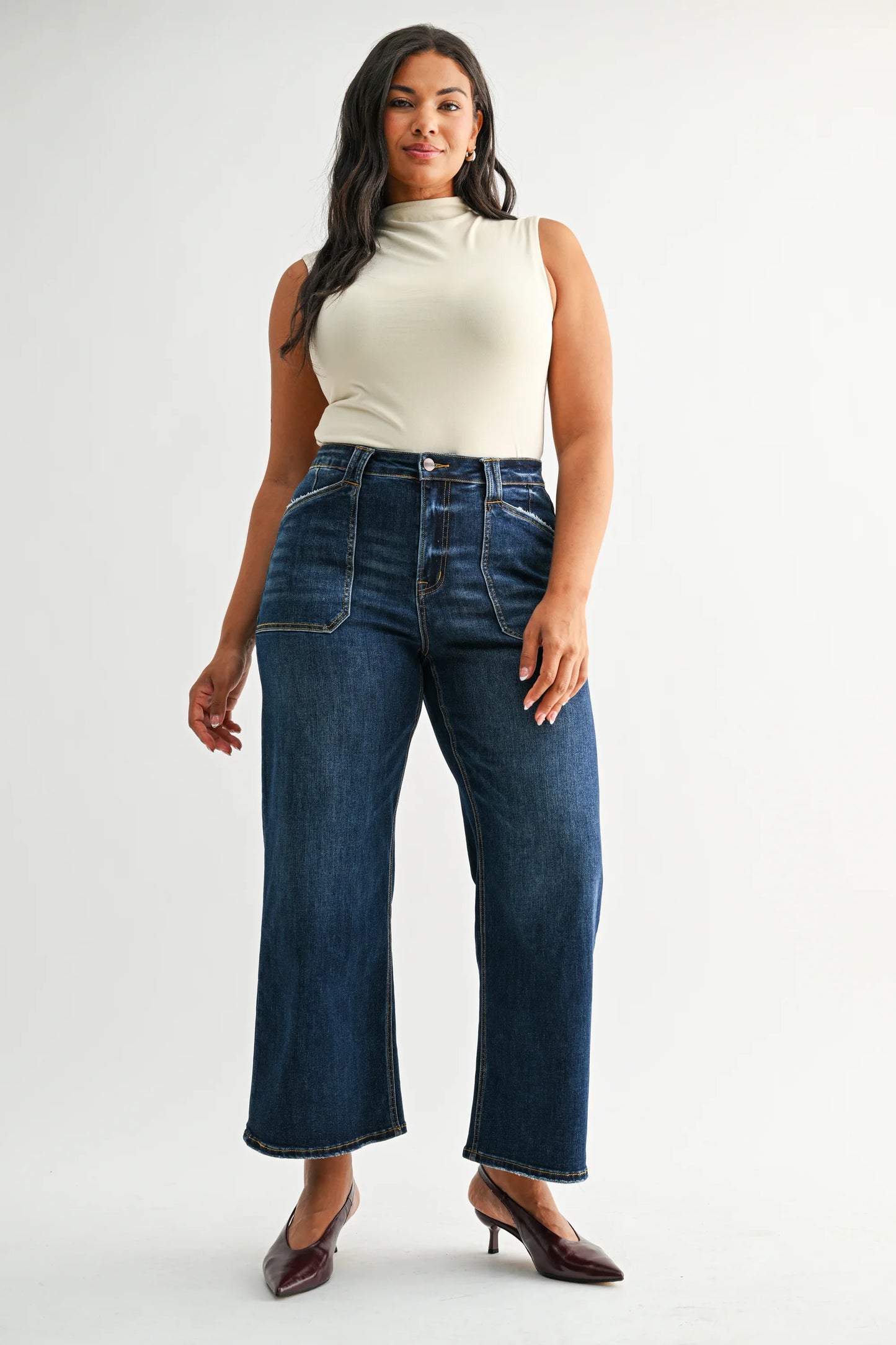 High Rise Wide Leg Jeans