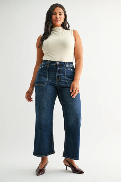 High Rise Wide Leg Jeans