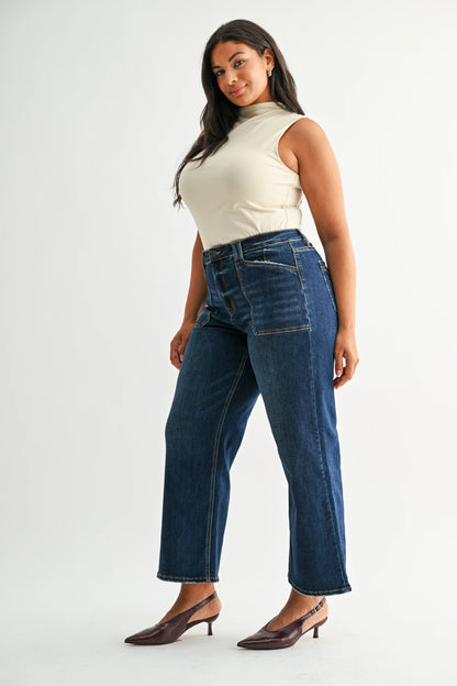 High Rise Wide Leg Jeans