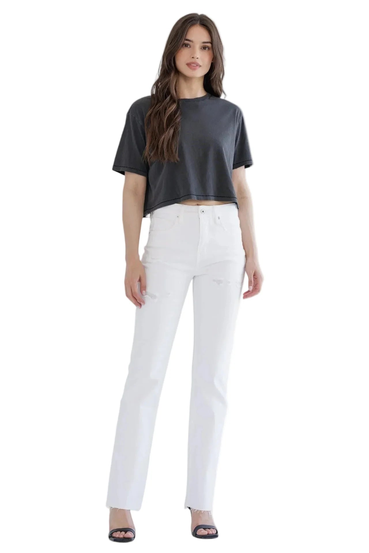 High Rise Slim Straight Tummy Tuck Jeans