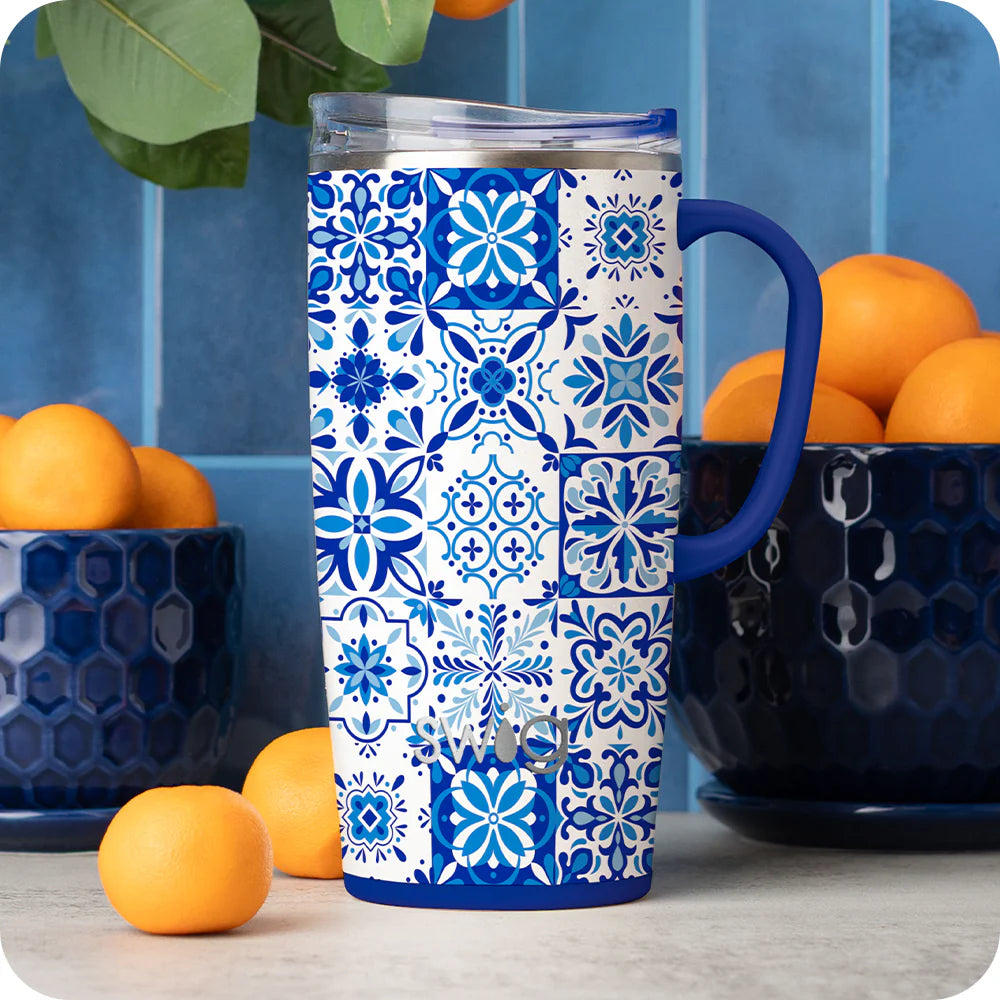 Swig Indigo Tiles Travel Mug 22oz