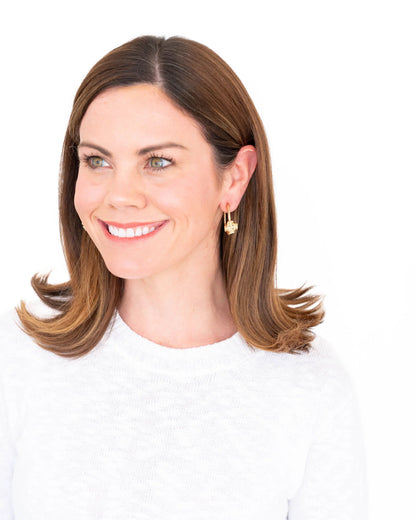 Susan Shaw Jerusalem Cross Hoop Earrings