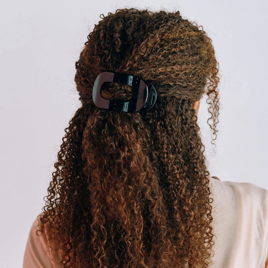 Teleties Medium Round Flat- Jet Black