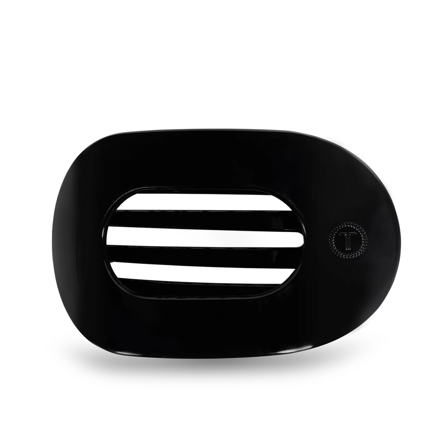 Teleties Large Round Flat- Jet Black