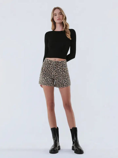 Lovervet Super High Rise Leopard Print Shorts