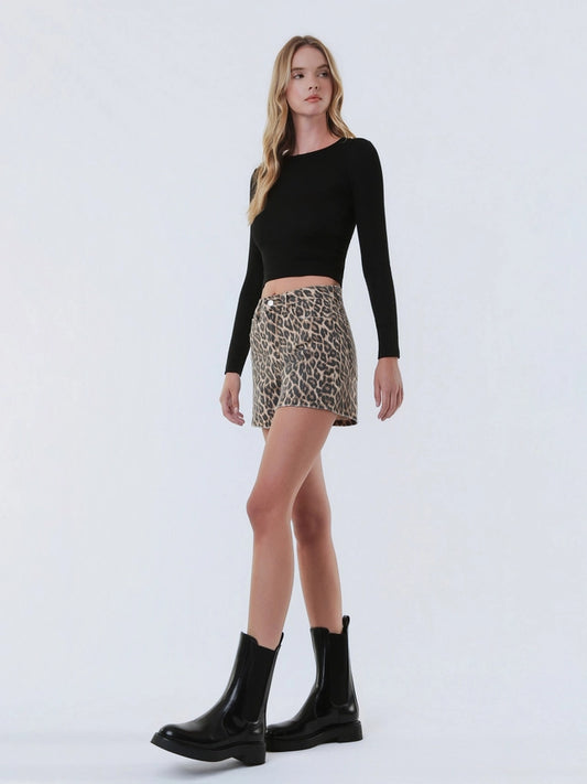 Lovervet Super High Rise Leopard Print Shorts