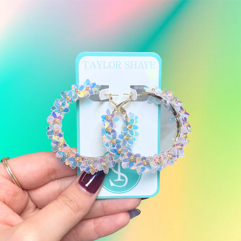 Taylor Shaye Lily Flower Hoops