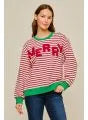 Merry Christmas Stripe Sweater