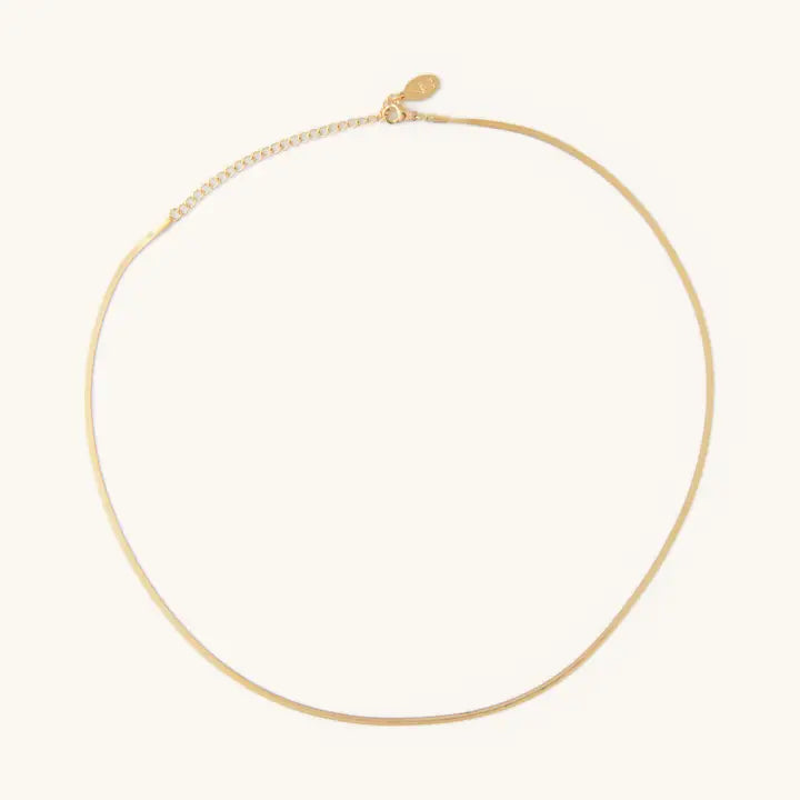 Nikki Smith Micro Gold Herringbone Necklace