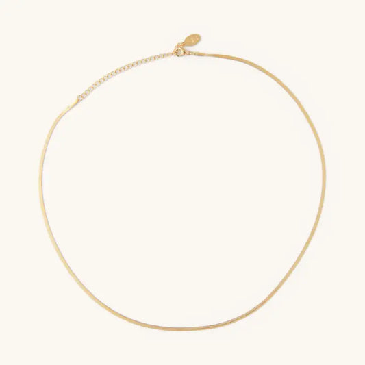 Nikki Smith Micro Gold Herringbone Necklace